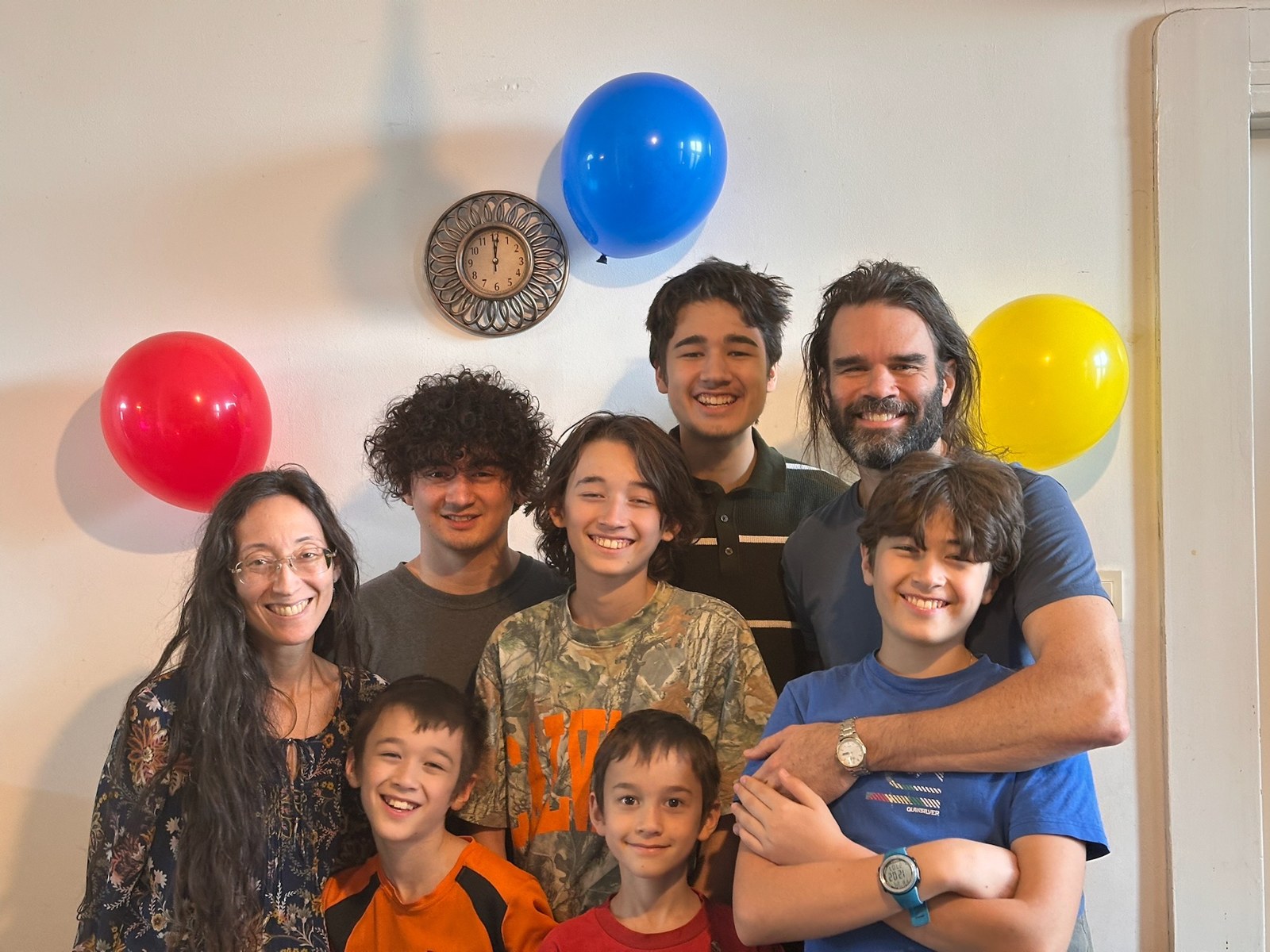 George Markey with his family at a celebration